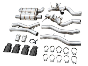 AWE Tuning SwitchPath Cat-Back Exhaust for BMW G8X M3/M4 - Diamond Black Tips