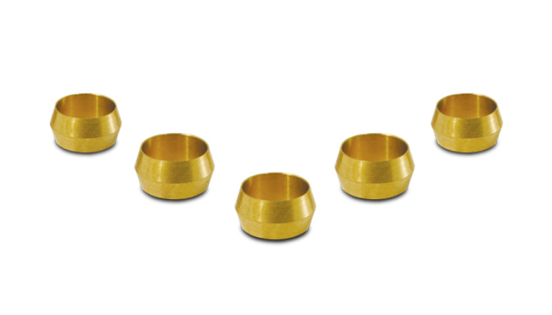 Vibrant Brass Olive Inserts 1/2in - Pack of 5