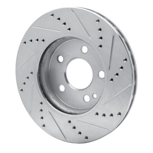 R1 06-11 Mercedes-Benz B200 Front Left Drilled & Slotted Silver Brake Rotor