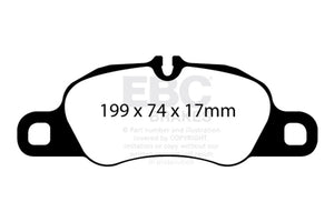 EBC 09-12 Porsche 911 (997) (Cast Iron Rotor only) 3.6 Carrera 2 Redstuff Front Brake Pads