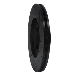 R1 87-89 Dodge Raider Front Left Drilled & Slotted Black Brake Rotor