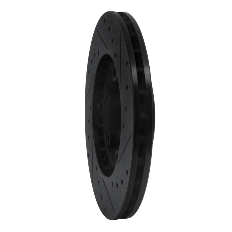 R1 87-89 Dodge Raider Front Left Drilled & Slotted Black Brake Rotor