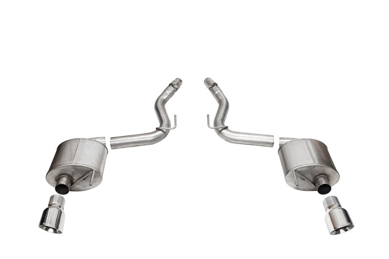 Corsa 24+ Ford Mustang GT Touring Axle-Back Dual Rear Exit with 4.5in Pro Series Polished Tips