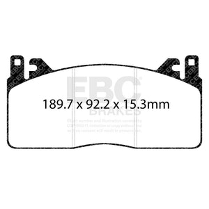 EBC Racing 2016 Ford Mustang Shelby GT350 RP-X Race Front Brake Pads