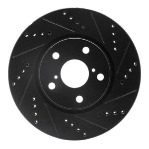 R1 -25 BMW 228I xDrive Gran Coupe Left Front Drilled & Slotted Black Brake Rotor