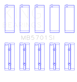 King Engine Bearings Mitsubishi 4D56 Hp (Size +0.25mm) Main Bearing Set