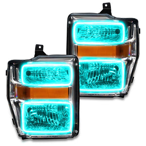 Oracle 08-10 Ford F250 Pre-Assembled Halo Headlights Chrome Housing- w/Simple Controller