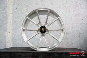 Vossen X Champion RS92 20X9 / ET44 / Brushed Gloss Clear Wheel / Centerlock / 911 Turbo 991- Front