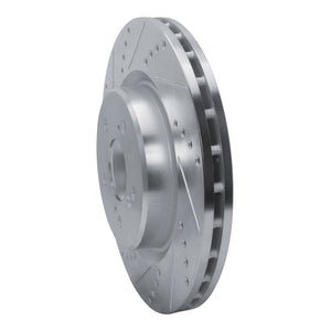 R1 2021-2025 Acura TLX Front Left Drilled & Slotted Silver Brake Rotor