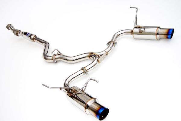 Invidia 08-11 STi Hatch / 11 WRX Hatch Dual N1 Single Layer Titanium Tipped Cat-back Exhaust