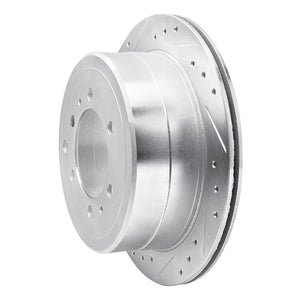 R1 93-97 Lexus LX450 Rear Left Drilled & Slotted Silver Brake Rotor