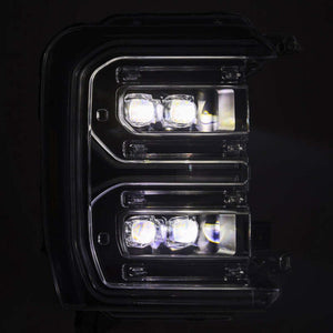 AlphaRex 23-26 Ford F-250 SD NOVA LED Proj Headlights Blk w/Activ Light/Seq Signal/Switchback