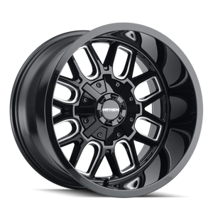 Mayhem 8107 Cogent 20x9 / 6x135 BP / 13mm Offset / 106mm Hub Black w/ Milled Spokes Wheel