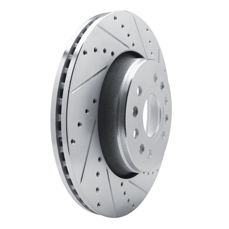 R1 21-25 Jeep Grand Wagoneer Front Right Drilled & Slotted Silver Brake Rotor
