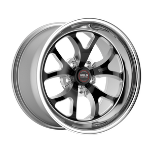 Weld S76 17x10 / 5x112 / 7.3 BS / 3.18 HB - Black Center - Polished Shell - Non-BL Wheel