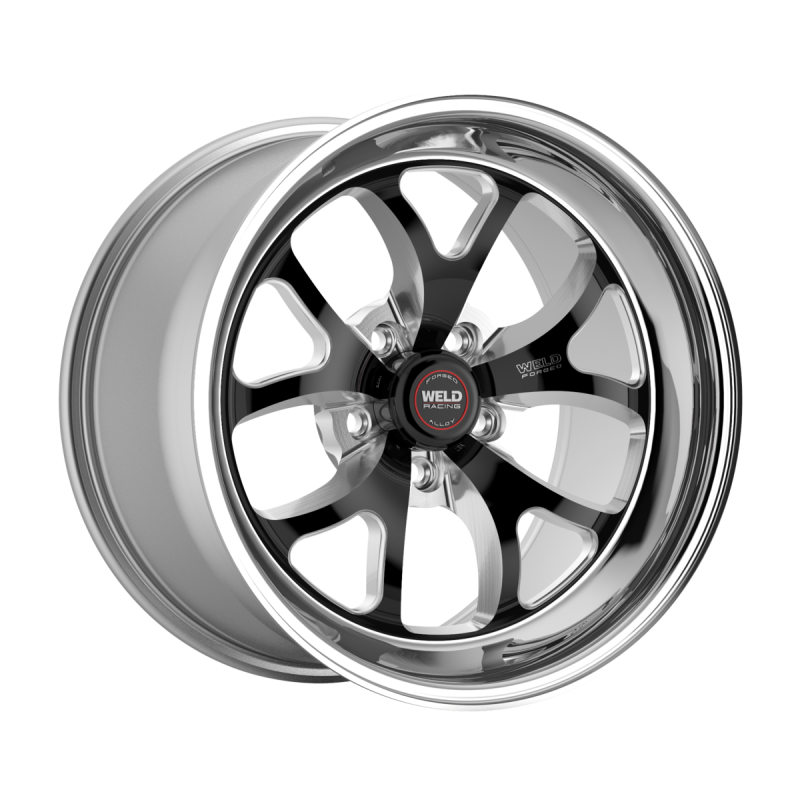 Weld S76 17x10 / 5x112 / 7.3 BS / 3.18 HB - Black Center - Polished Shell - Non-BL Wheel