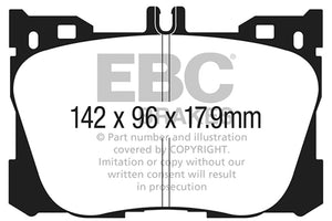 EBC 17-21 Mercedes-Benz C43 AMG (W205) 4Matic 3.0TT Bluestuff Front Brake Pads
