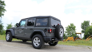 Corsa 2018-2025 Jeep Wrangler JL 2.5in Dual Rear Turn Down Exit Sport Axle-Back Exhaust