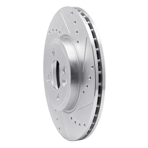 R1 07-15 Mini Cooper (Excl Clubman) Front Right Drilled & Slotted Silver Brake Rotor