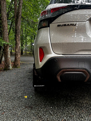 Rally Armor 25-26 Subaru Forester & Hybrid Black UR Mud Flap w/Grey Logo