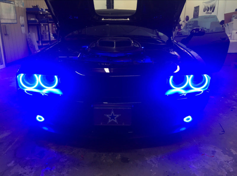 Oracle Dodge Challenger 15-21 LED Waterproof Halo Kit - ColorSHIFT