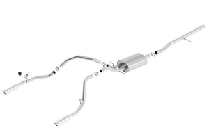 Borla 14 Silv/Sierra 1500 C/B Touring Exhaust /2.75in in Muffler 2.25inout 4inTIp SS Rear Exit