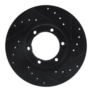 R1 87-89 Dodge Raider Front Right Drilled & Slotted Black Brake Rotor