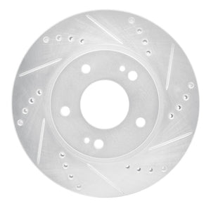 R1 00-24 Chrysler SEBRING Front Right Drilled & Slotted Silver Brake Rotor