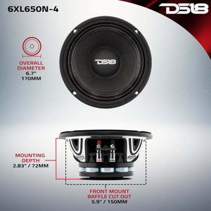 DS18 6.5in 325 Watts RMS 4 ohm Neodymium Mid-Range Loudspeakers
