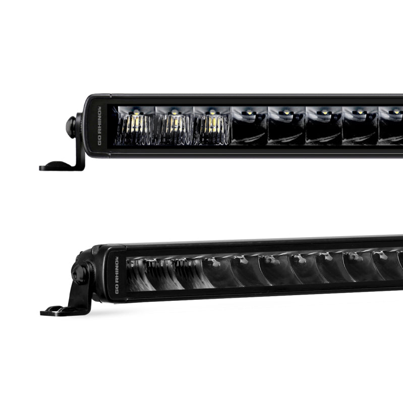 Go Rhino Xplor Blackout Series Single Row LED Light Bar (Side/Track Mount) 31.5in. - Blk
