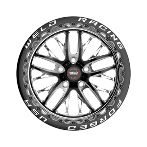 Weld S82 Beadlock 17x10.5/5x112/7.3 BS/3.18 HB - Black Center - Polished Shell - Black SBL Wheel