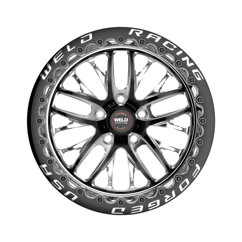 Weld S82 Beadlock 17x10/5x120.65/8.3 BS/3.18 HB - Black Center - Polished Shell - Black SBL Wheel