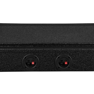 DS18 2x 10in Shallow Down Firing Underseat Ported Box Subwoofer Enclosure Black Spray Paint Finish