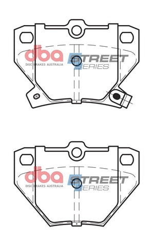 DBA 03-08 Pontiac Vibe (FWD) Rear Street Series Brake Pads