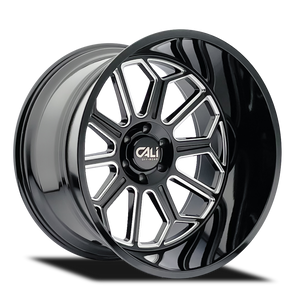 Cali Off-Road 9117 Auburn 22x12 / 6x135 BP / -51mm Offset / 87.1mm Hub Gloss Black Milled Wheel