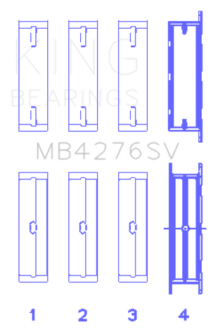 King Engine Bearings Land Rover 2.7L TDV6 Sputter Replacement Crankshaft Main Bearings