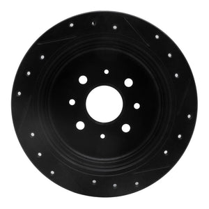 R1 99-03 Renault SCENIC (Mexico) Rear Left Drilled & Slotted Black Brake Rotor