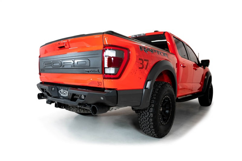 Addictive Desert Designs 2022+ Ford Raptor Stealth Fighter R Bumper w/ 2 Cube Lights - Hammer Black