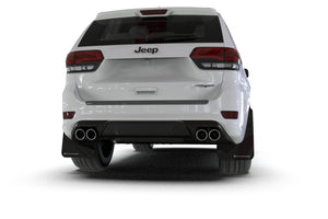 Rally Armor 18-22 Jeep Grand Cherokee SRT Trackhawk Black UR Mud Flap - Metallic Black Logo