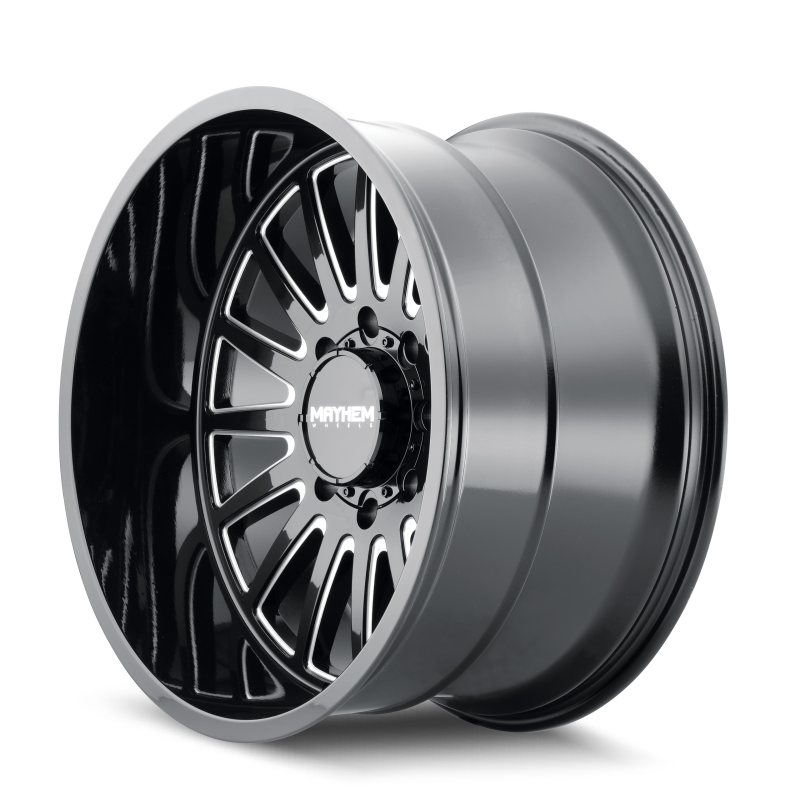 Mayhem 8114 Utopia 20x9 / 8x165.1 BP / 18mm Offset / 125.2mm Hub Black w/ Milled Spokes Wheel