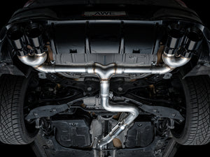 AWE Tuning MK8 Volkswagen Golf R 3in Track Edition Quad Exhaust - Diamond Black Tips