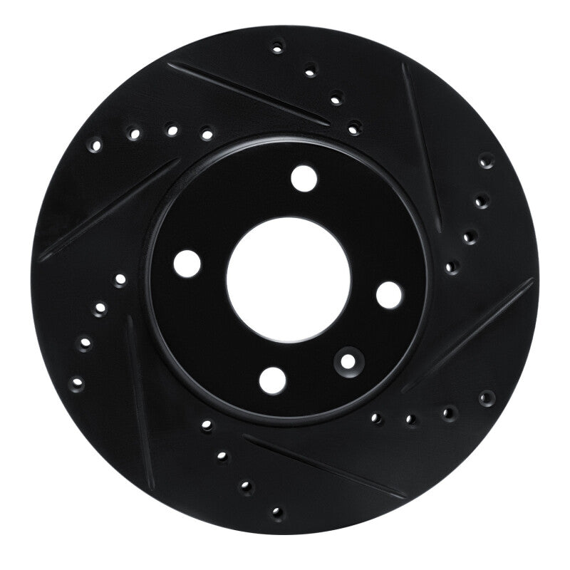 R1 12-17 Chevrolet SONIC (Mexico) Front Right Drilled & Slotted Black Brake Rotor