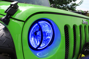 Oracle Jeep Wrangler JK 07-17 LED Waterproof Halo Kit - ColorSHIFT w/o Controller