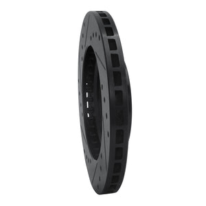 R1 90-04 Mitsubishi Montero Sport (USA/Canada) Front Right Drilled & Slotted Black Brake Rotor