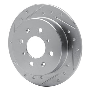 R1 88-01 Acura Integra Rear Left Drilled & Slotted Silver Brake Rotor