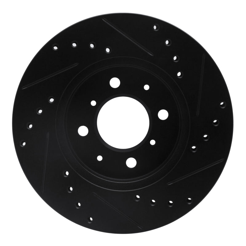 R1 97-02 Peugeot 306 (Mexico) Front Left Drilled & Slotted Black Brake Rotor