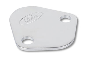 Ford Racing Ford Logo Fuel Pump Blockoff Plate - Chrome