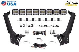 Diode Dynamics Jeep JL SS5 Sport CrossLink Windshield - White Combo Lightbar Kit