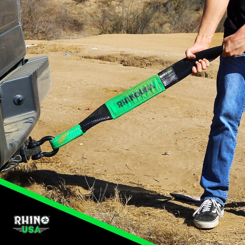 Rhino USA Shackle Hitch Receiver W/ D-Ring (White)