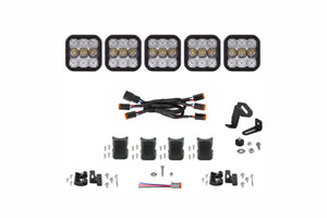 Diode Dynamics SS5 Sport Universal CrossLink 5-Pod Lightbar - White Combo